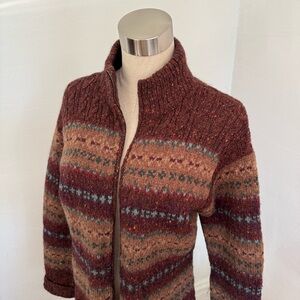 Lauren Ralph Lauren Multicolor Turtleneck Zip-Up Sweater